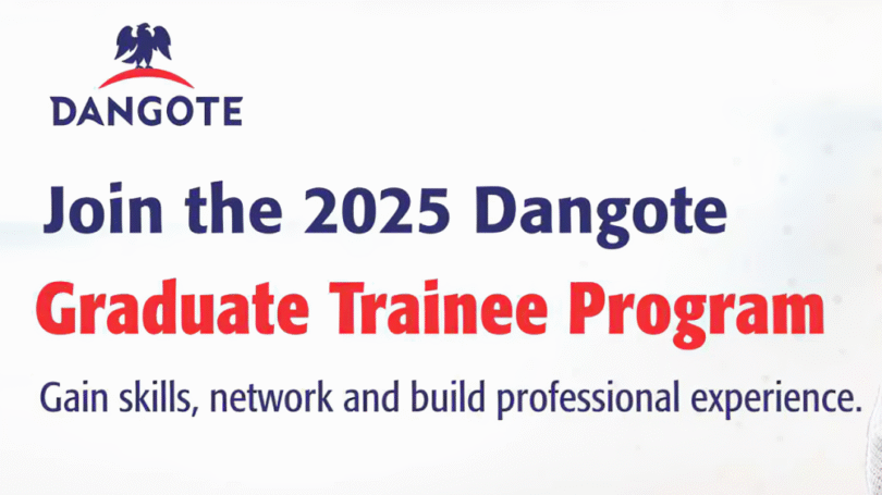 Dangote Paid Graduate Trainee Program 2025