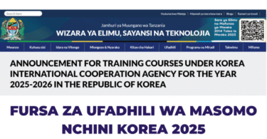 Fully Funded Korea Scholarships for Tanzanians 2025–2026