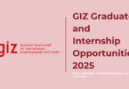 GIZ Graduate & Internship Opportunities 2025 – Global Roles for Students & Graduates