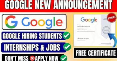 Google Internship Program 2025 | Summer Internship Now Open for Students & Graduates
