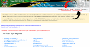 Jinsi ya kujiunga na kutuma maombi ya kazi Ajira Portal 2025