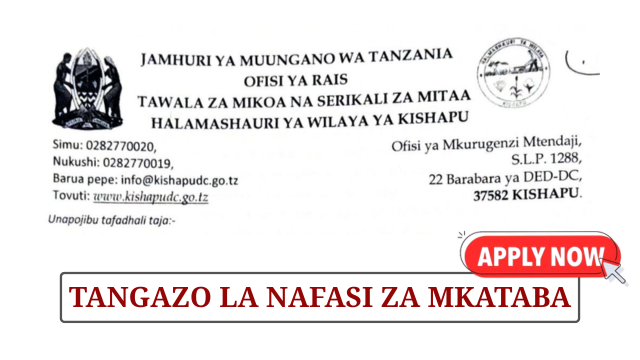 Kishapu District Council Vacancies May 2025