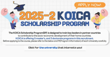 Korea Government KOICA Scholarships for International Students 2025–2026