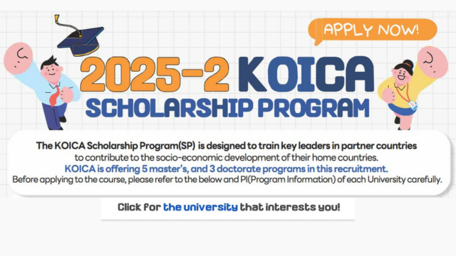 Korea Government KOICA Scholarships for International Students 2025–2026