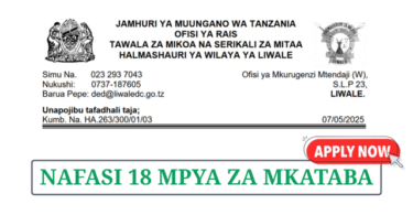 Liwale District Council Vacancies May 2025