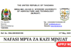 MJNUAT 19 Job Vacancies May 2025