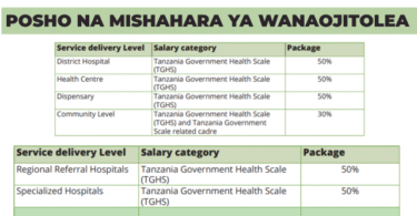 Mishahara ya wanaojitolea serikalini 2025