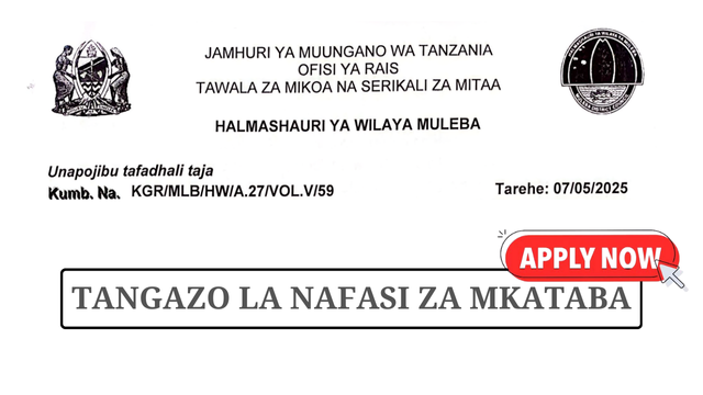 Muleba District Council Vacancies 2025