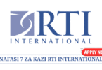 RTI International New Vacancies 2025