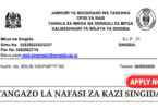 Singida District Council Vacancies May 2025