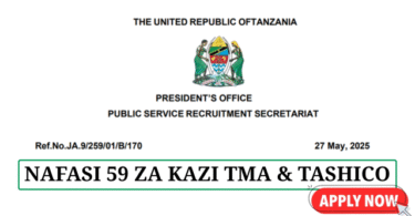 TASHICO and TMA 59 Vacancies May 2025