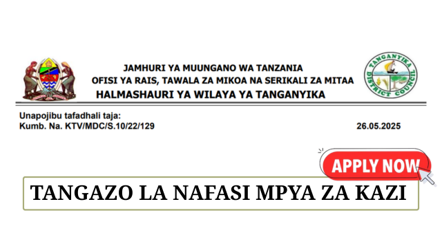 Tanganyika District Council Vacancies 2025