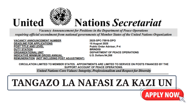 United Nations Secretariat Vacancies May 2025