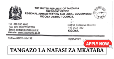 Vacancies Kigoma District Council 2025