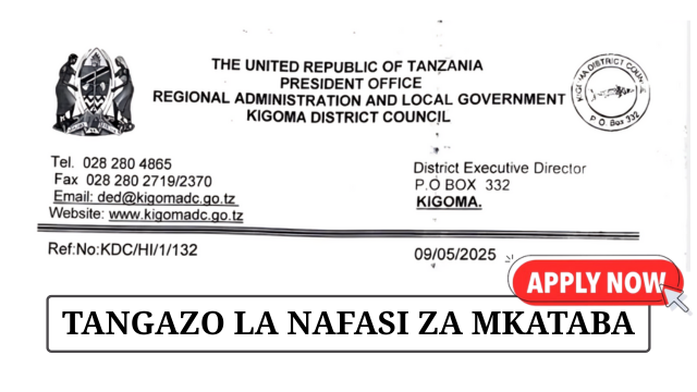 Vacancies Kigoma District Council 2025