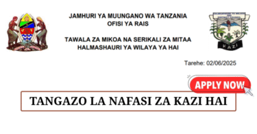 Hai District Council Vacancies June 2025
