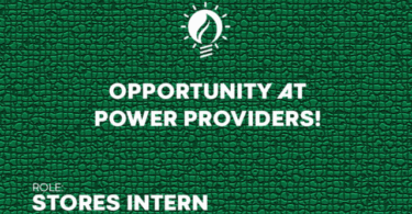 Internship Stores Intern at Power Providers June 2025