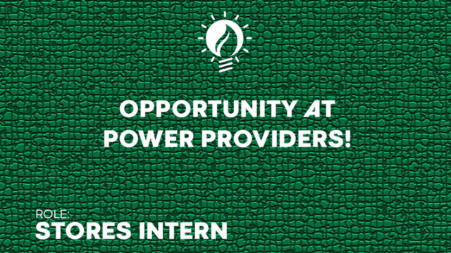Internship Stores Intern at Power Providers June 2025
