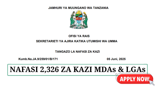 MDAs & LGAs 2326 Vacancies June 2025