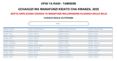 Majina Waliochaguliwa Kidato cha Tano | Form Five Selection 2025