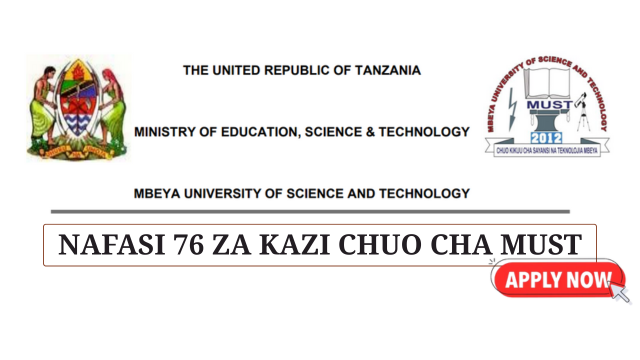 Mbeya University (MUST) Vacancies June 2025