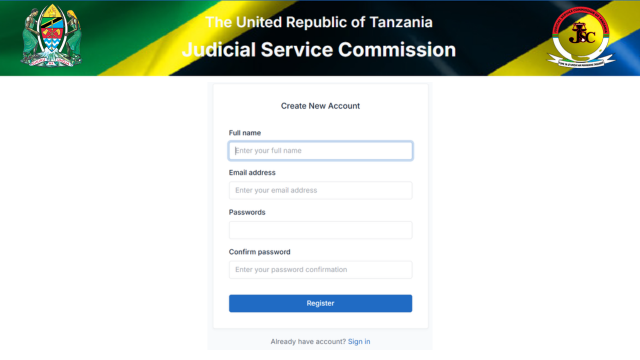 Mfumo wa Maombi Tume ya Utumishi wa Mahakama