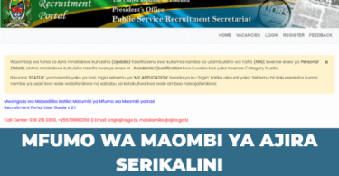 Mfumo wa Maombi ya Ajira Portal