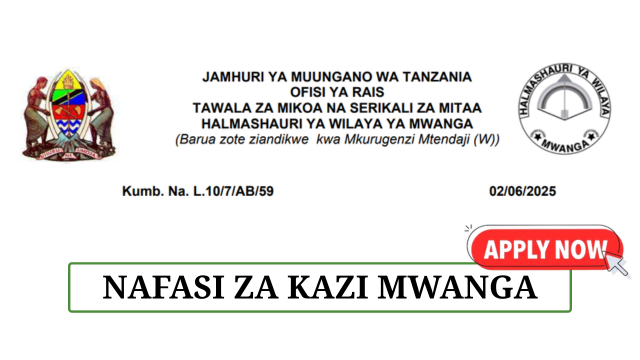 Mwanga District Council Vacancies June 2025