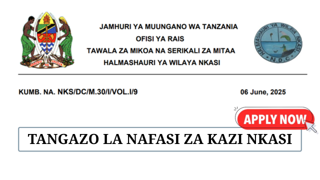 Nkasi District Council Vacancies June 2025