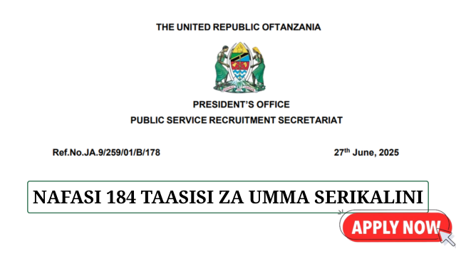 PSRS 184 New Vacancies at TPA & EASTC June 2025