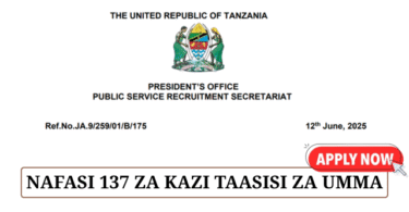 PSRS (Utumishi) Various Institutes Vacancies June 2025