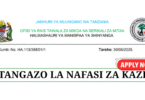 Shinyanga Municipal Council Vacancies June 2025