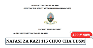 University of Dar es Salaam (UDSM) 115 Job Vacancies June 2025
