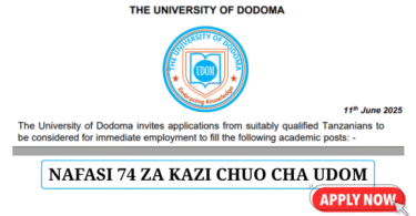 University of Dodoma (UDOM) Vacancies June 2025