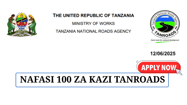 Wakala ya Barabara Tanzania (TANROADS) Vacancies June 2025