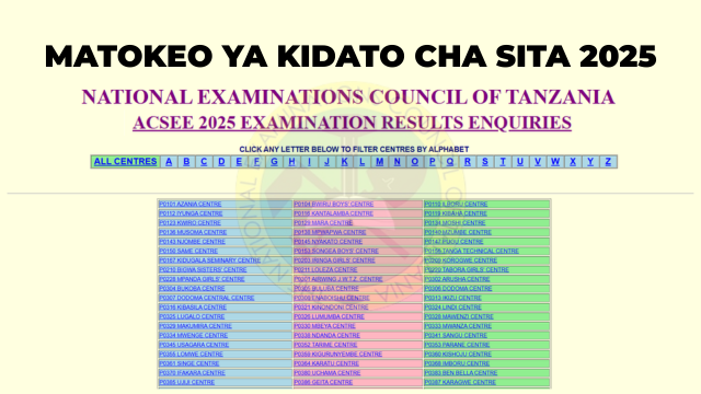 Form Six NECTA Results Are Out Today! How to Check here