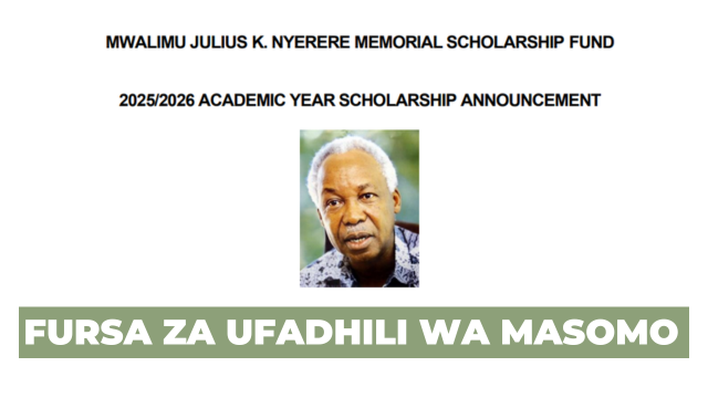 Mwalimu Julius K. Nyerere Memorial Scholarship 20252026