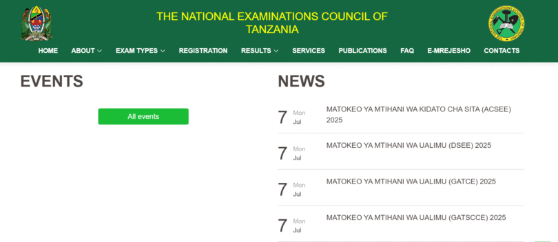 NECTA 2025 Results Are Out: Check ACSEE, DSEE, GATCE, and GATSCCE Exam Results Here