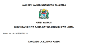 Utumishi Call for Work July 2025