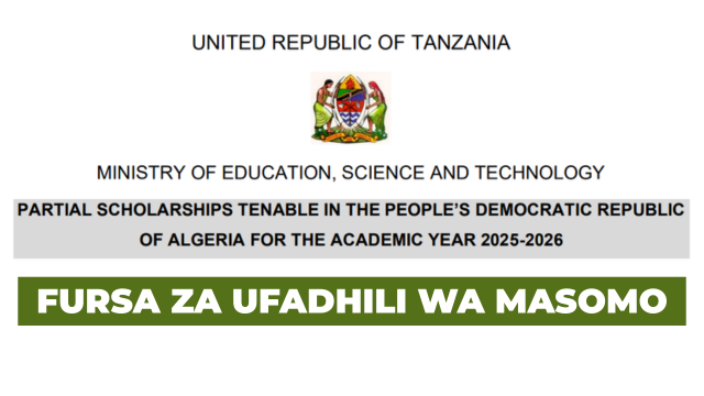 Algeria Scholarships for Tanzanian Students 20252026