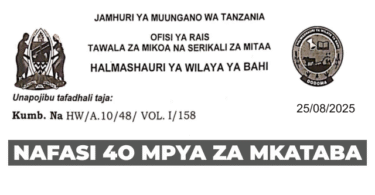 Bahi District Council 40 New Contract Vacancies August 2025