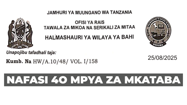 Bahi District Council 40 New Contract Vacancies August 2025