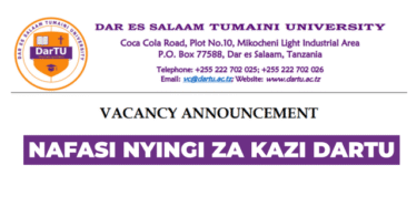 DarTU Job Vacancies August 2025