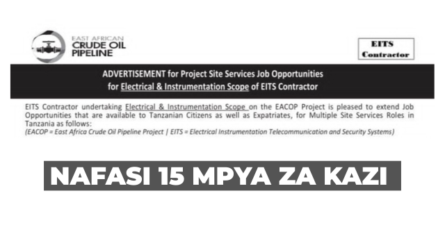 EACOP & EITS Contractor 15 Vacancies August 2025
