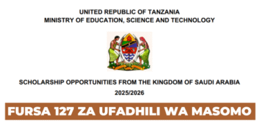 Kingdom of Saudi Arabia 127 Scholarships for Tanzanian Students 20252026