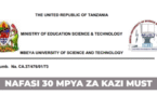 Mbeya University (MUST) 30 Vacancies August 2025