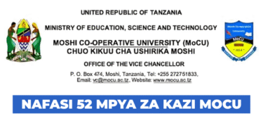 Moshi Co-operative University (MoCU) Vacancies August 2025