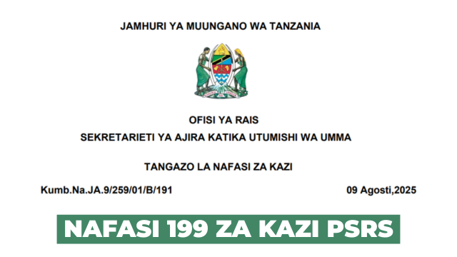 Tanzania Government Vacancies 2025 (MDAs & LGAs Recruitment)