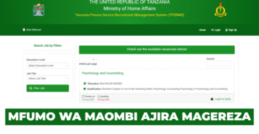 Tanzania Prisons Service’s Online Job Application System