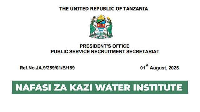 Water Institute (WI) 23 New Vacancies August 2025